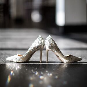 Badgley Mischka Embellished Pointed Toe Pump